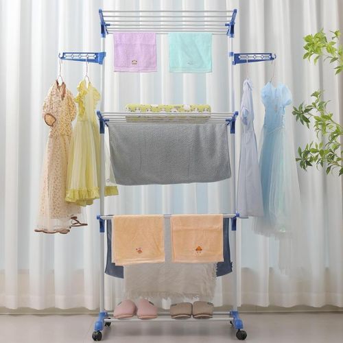 SIKITUT 3 Layer Baby Cloth Hanger Drying Rack Foldable Dryer Rack Indoor/Outdoor - image 2