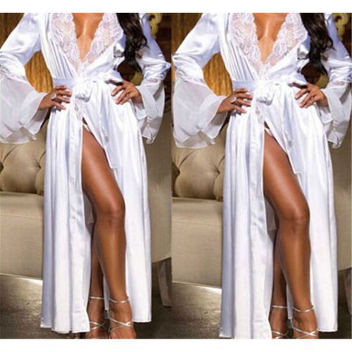  Lingerie for Women Lace Underwear Sexy Womens Nightwear  Sleepwear Lingerie Bow Lingerie for Women Plus Size (White, XL)