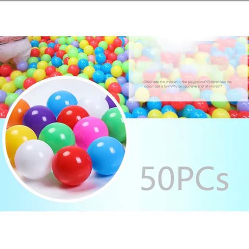 product_image_name-Generic-50Pcs Outdoor swimming pool ball Sport Ball Colorful Soft Water Pool Ocean Wave Ball Baby Children Funny Toys Balloons Indoor outdoor toy ball multicolor -2