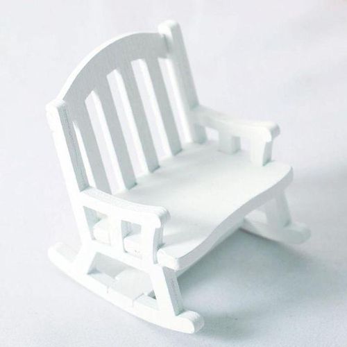 product_image_name-Generic-Mini Rocking Chair Retro 1/12 Ratio Dollhouse Miniature Accessories Swing Rocking Chair Model Toys For Scene Ornament-6