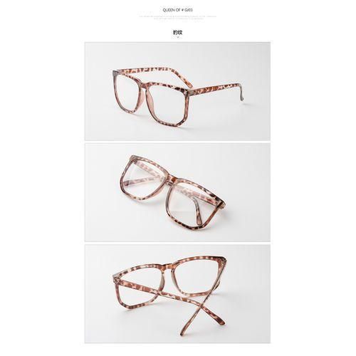 ONIBENZ Oversized Leopard Skin Frame Clear Lens Tortoiseshell Geek Glasses - image 4