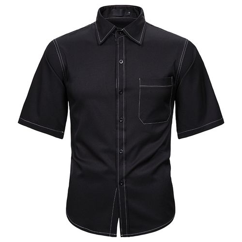 Fashion Men's Summer Loose Trend Short Sleeve Shirt-black | Jumia Nigeria