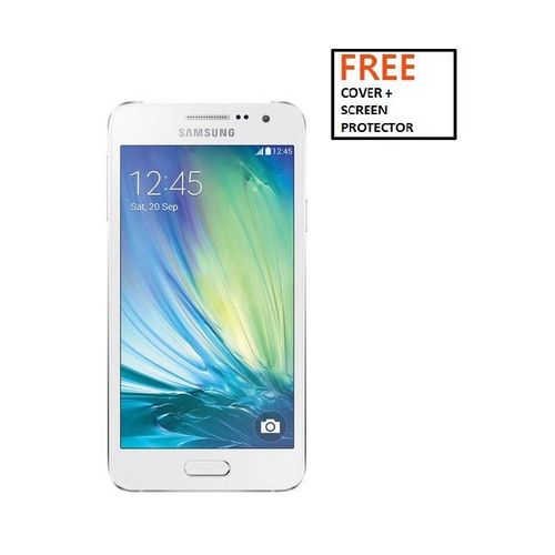 Galaxy A5 A500H 5-Inch (2GB, 16GB ROM) Android 4.4 KitKat, 13MP + 5MP Smartphone + Free Cover & Screen Protector - Pearl White