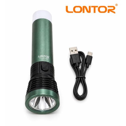 LONTOR Rechargeable longlasting Torch Flashlight CTL-TH418A green