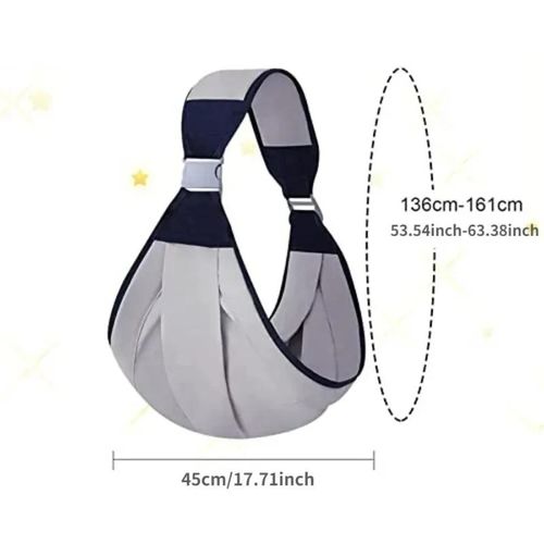Generic Baby Sling Carrier Multifunctional Wrap For Babies & Toddlers Grey - image 2