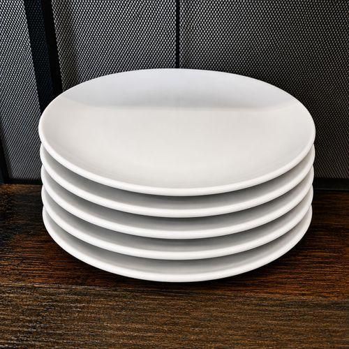 Generic Flat breakable dinning Plate __ 6 pcs >white