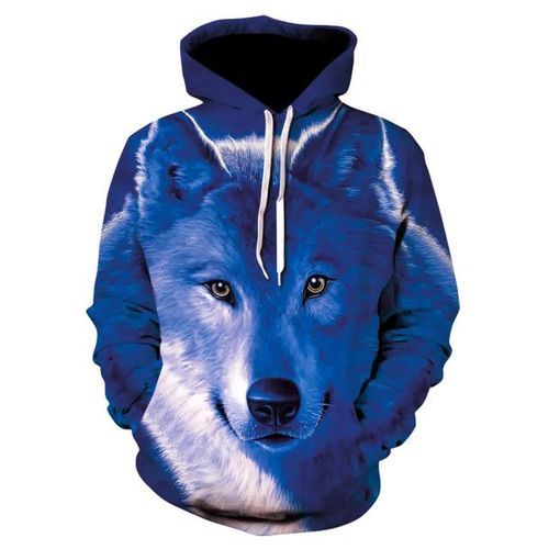 Generic Mens Hoodies 3d Wolf Printed Loose Fit Autumn Sweatshirt For Men Streetwear Hoody Funny Hoodie Brand Jumia Nigeria