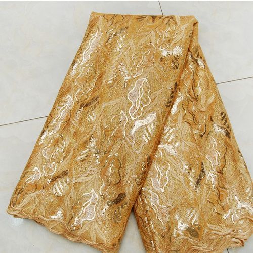 Fashion Classic Gold Sequence Cord Fabric Lace
