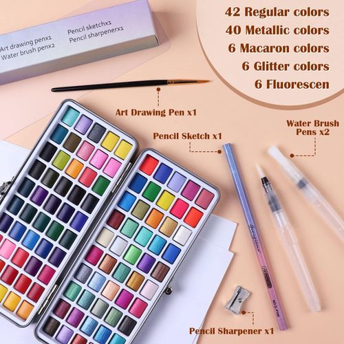 Metallic Watercolor Paint Set Of 40