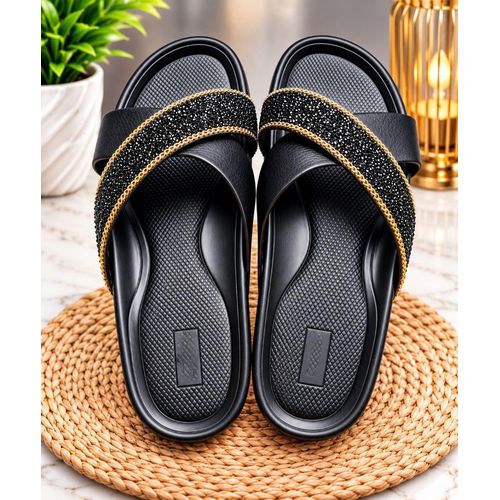 Fashion Comfortable Non-Slip Casual Slippers - Black - image 2