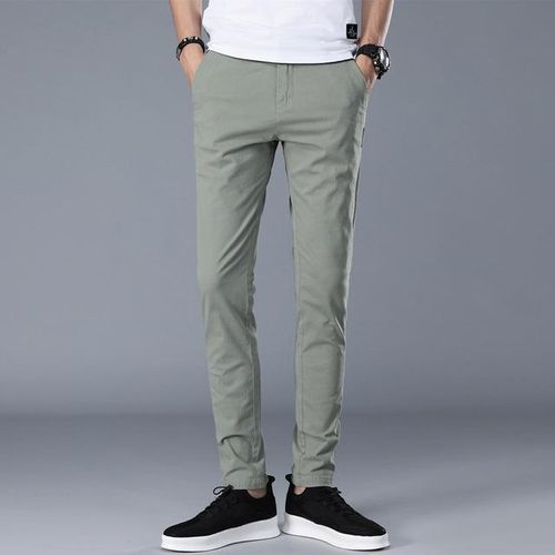 Fashion Brand Men Pants Casual Mens Business Male Trousers Classics Mid  Weight Straight Full Length Fashion Breathing Pant