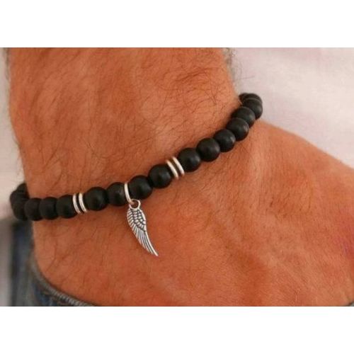 product_image_name-Fashion-Black Matts Men Bracelet-1