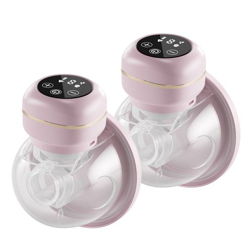Generic 2pcs Wearable Electric Breast Pump Portable Hands Free 3 Modes 9  Suction Levels With 26mm Silicone Flange 150ml Capacity