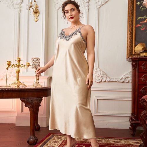 Generic Women's Plus Size Nightgowns Spring And Summer Thin Silk