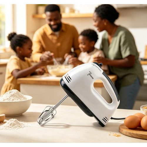 Generic 7 Speed EU Plug Electric Hand Egg Mixer with Dough Hooks & Whisk Attachments - image 5