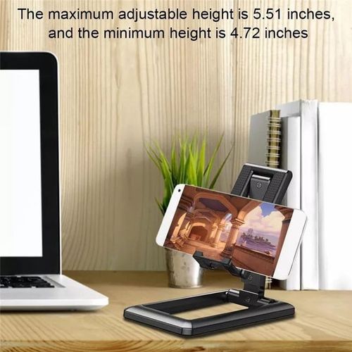 product_image_name-Generic-Foldable Mobile Phone Holder And Tablet Stand-Black-7