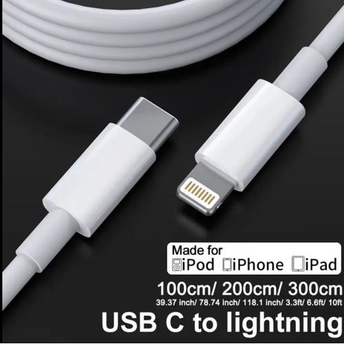 product_image_name-Generic-USB C to Lightning Cable - Type C To iPhone Charger Cable Compatible with for iphone 14, 13, 12, 11, Pro & Pro Max, XR XS X 8 7 6 Plus SE, Lightning to Type C for Car CarPlay, Power Output.-1