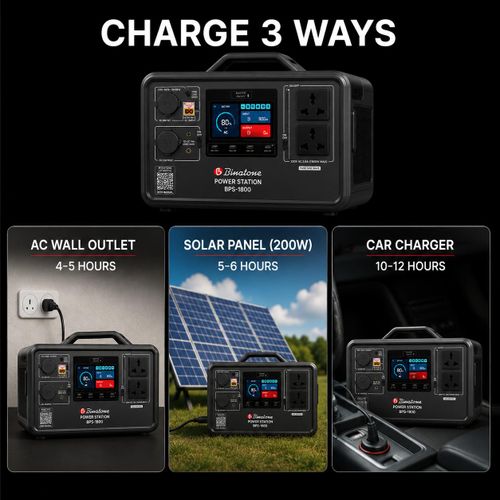 Binatone Portable Plug and Play Power Station Pro with Solar Charging Facility BPS-1800 - image 4