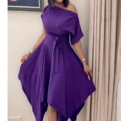 Purple lace gown | Latest african fashion dresses, African fashion women,  African fashion dresses