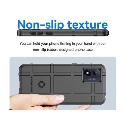 Generic Rugged shield back case for Motorola E13 - black - image 2