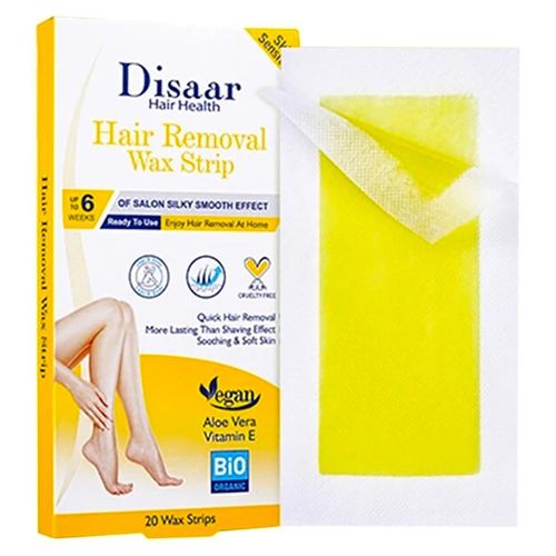product_image_name-Disaar-Vegan Hair Removal Wax Strips - Aloe Vera & Vitamin E (up to 6 weeks Smoothness) 20pcs-1