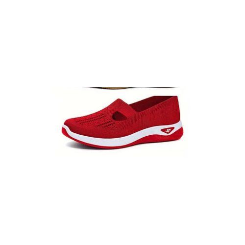 Fashion ladies red flat can