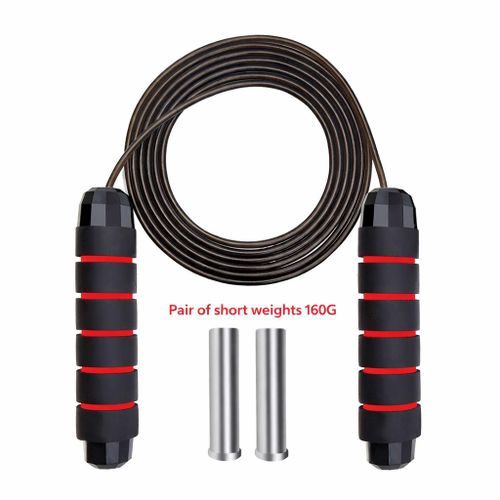 product_image_name-Generic- Adjustable Speed Anti-slip handles Jump Rope with Steel Wire Core – Black & Red-3