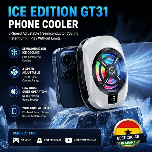 Generic New Ice Edition GT31: 3-Speed Adjustable Semiconductor Cooling Clip, Phone Cooler, Gaming Cooler - image 3