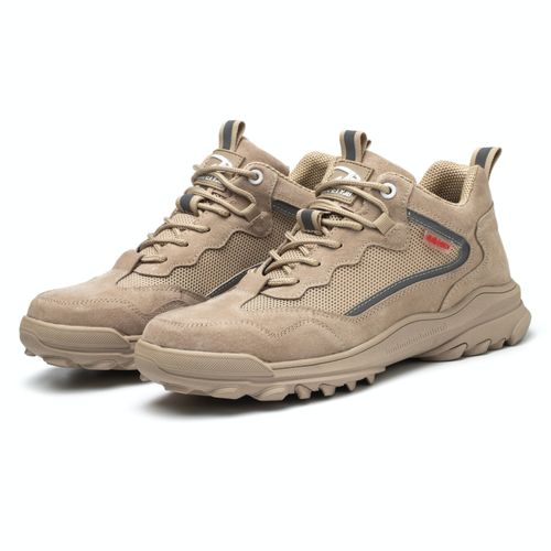 Fashion Safety Boots Steel Toe Work Shoes Breathable Leather Upper