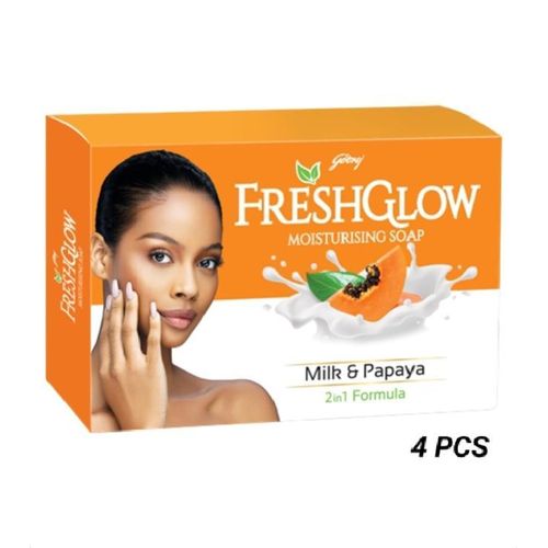 Organic Fresh Glow FRESH-GLOW MOISTURIZING SOAP MILK & PAPAYA-4 Piece