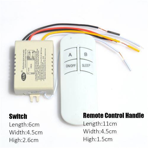 4 Way ON OFF Digital RF Remote Control Wireless Switch 