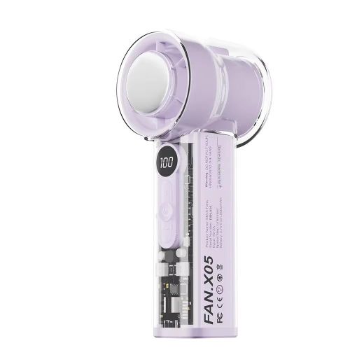 VoltEra High-Speed Handheld Small Fan Violent Semi-Conductor Cooling Transparent Mecha-Style Household Electric Fan Plastic Material - image 7