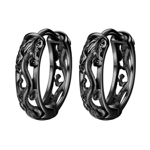 Fashion 1 Pair Male Earrings Stainless Male Earrings Black Jumia