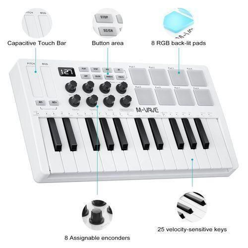 Generic M Vave Studio Midi Keyboard Smk25 - image 2