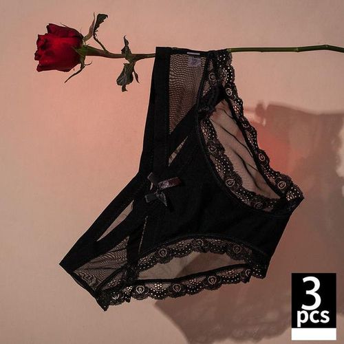 Woman Transparent Panties Lace - 3 Sexy Panties Woman Underwear