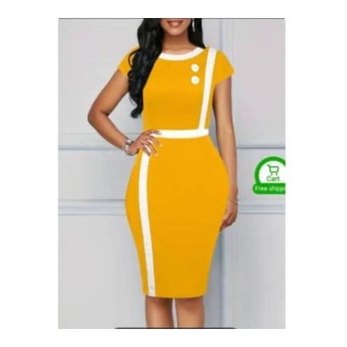 product_image_name-Fashion-Gorgeous Fitted Office Gown For Ladies-1