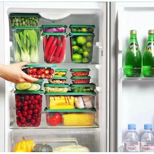 product_image_name-Generic-17pcs Sealed D Crisper Refrigerator Plastic Food Storage Box-1