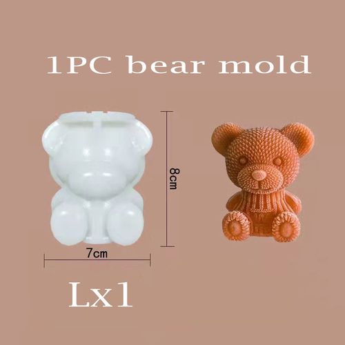 3D Teddy Bear Mold Ice Cube Silicone Mould DIY Chocolate Cake