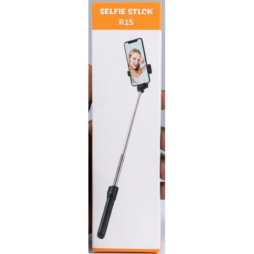 Generic R1S Wireless Bluetooth Selfie Stick Tripod With LED Fill Light - Black
