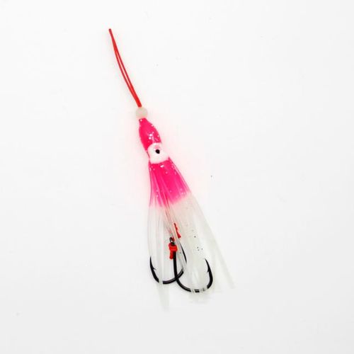 Generic 20pcs/lot Inchiku Squid Skirt Double Hooks Soft Lure Pesca 90mm  Assist Hook Sea Fishing Lure Ocus Glow Rubber Artificial Bait