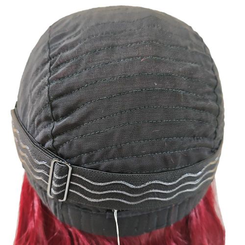 product_image_name-Noble-Human Black Pearl Burgundy STW Lace Wig MASSEY 24"  M99J Color Straight Hair Lace Hair Wig X Real Hair Lace Wig For Women-7