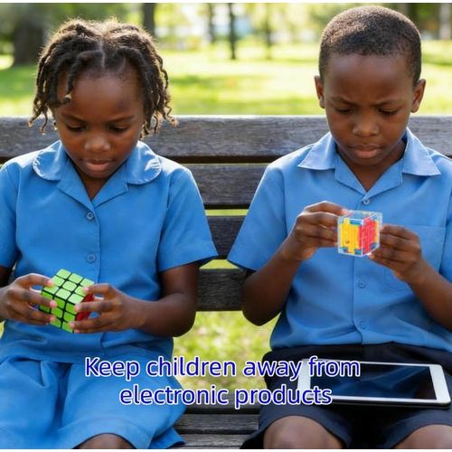 Generic 4Pcs Brain Teaser Set magic R-ubik's C-ube、Maze、 Snake Twist、Puzzle 3D Game Bundle Set - image 4