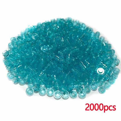  LEGO Parts: 100 Round Transparent Blue Plates 1x1 : Toys & Games