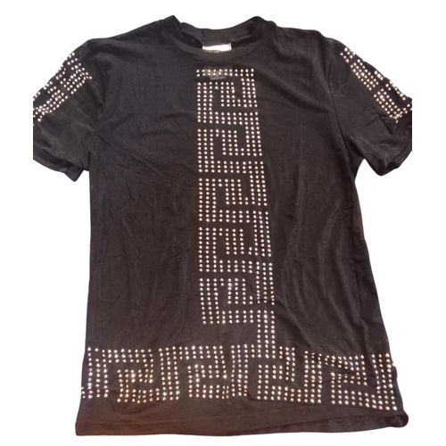 product_image_name-Top-Black mesh blouse with silver stones for women-3