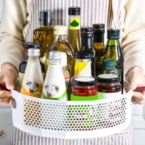 Generic Rotating Spice Rack Seasoning Jar Storage Tray Vanity Food White L Jumia Nigeria