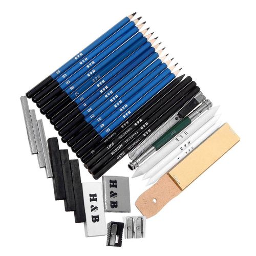 32pcs/Set Professional Drawing Sketch Pencil Kit Including Sketch