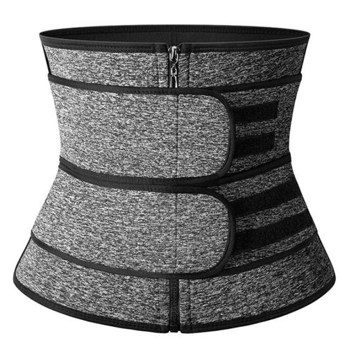 Fashion Double Compression Women Waist Trainer/slimming Belt Grey