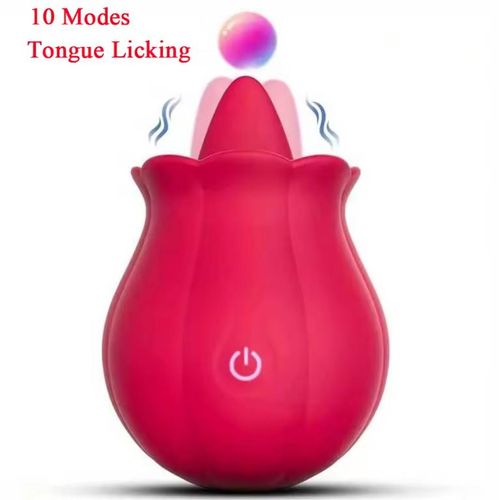 Rose 2026 Vibrating Flapping Licking Tongue Pleasure Dildos