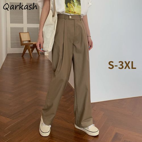 Summer Cotton Korean Style Fashion All-match Loose Casual Khaki