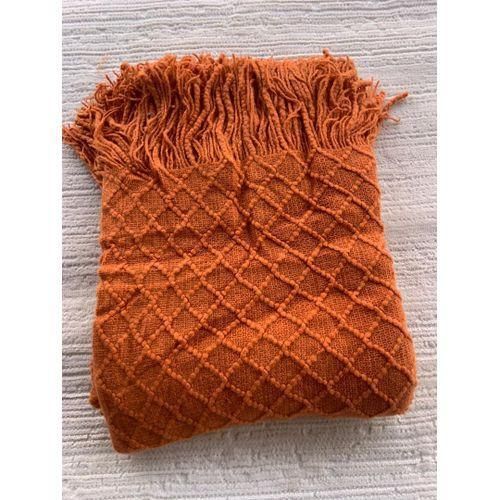 product_image_name-Generic-Nordic Knitted Multifunctional Throw Blanket – Orange (90 × 180 cm)-2